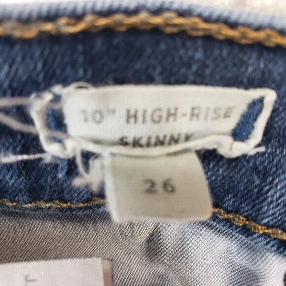 Madewell Jeans 10" High Rise Skinny Demin Stretch Womens Size 26 - Picture 10 of 11